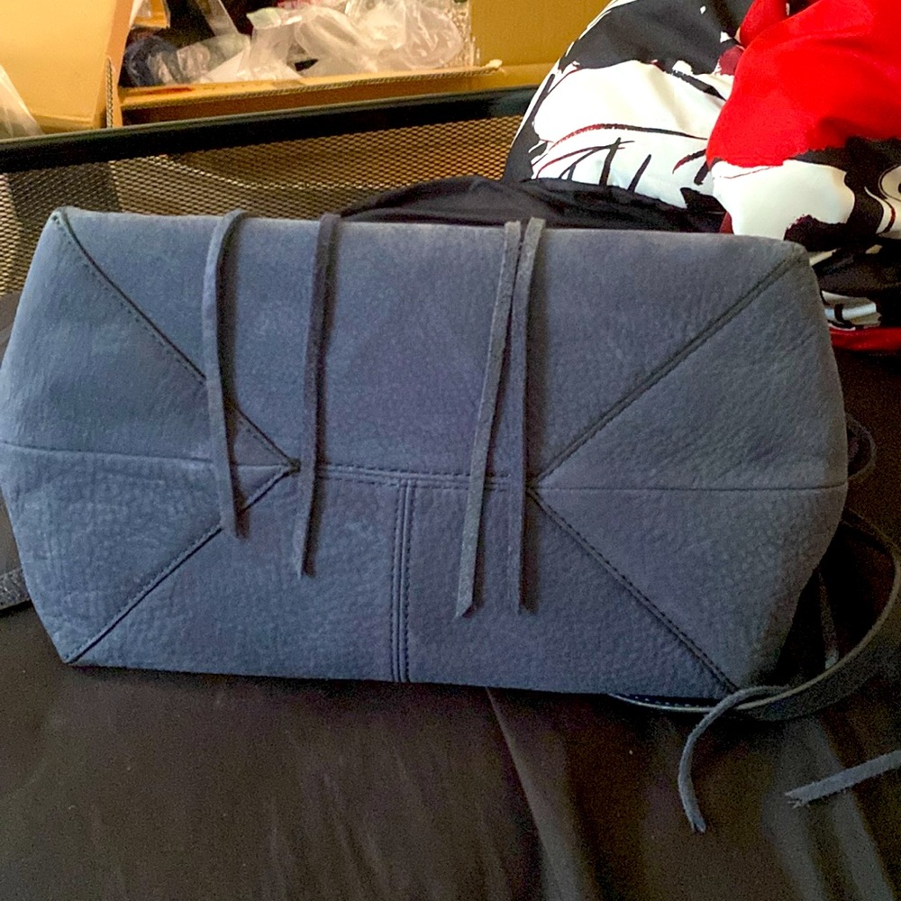Rebecca Minkoff Navy Satchel with Silver Accents - Picture 3 of 13